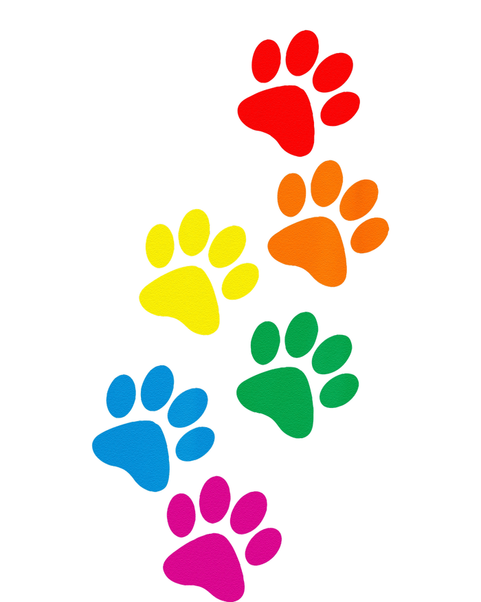 Dog Paw Print Dog Pride Rainbow Dog Bumper Sticker