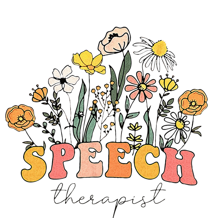 Floral Speech Therapy Speech Language Pathologist Therapist Garment-Dyed Sweatshirt