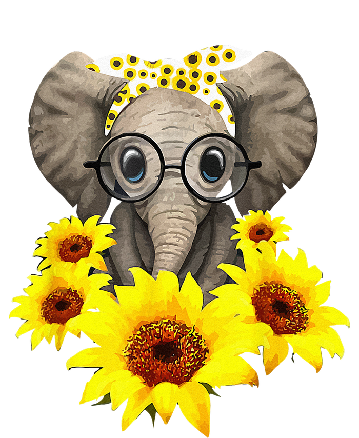 Elephant Sunflower Cute Elephant Love Sunflower Baby Bodysuit