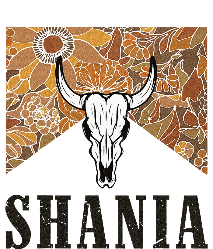 Howdy Shania Name Bull Skull Punchy Western Cowgirl Style T-Shirt