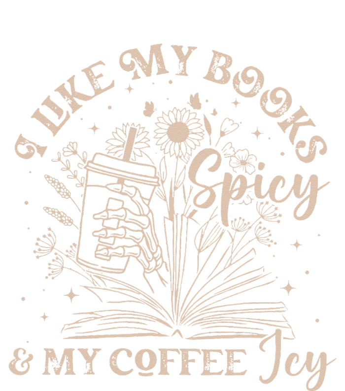 I Like My Books Spicy And My Coffee Icy Skeleton Book Lovers Short Acrylic Beanie