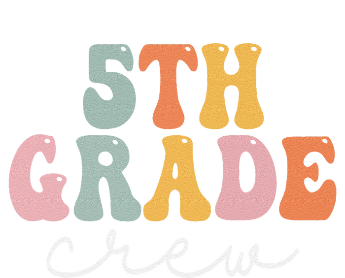 5th Grade Crew Retro Groovy Funny Happy First Day Of School T-Shirt