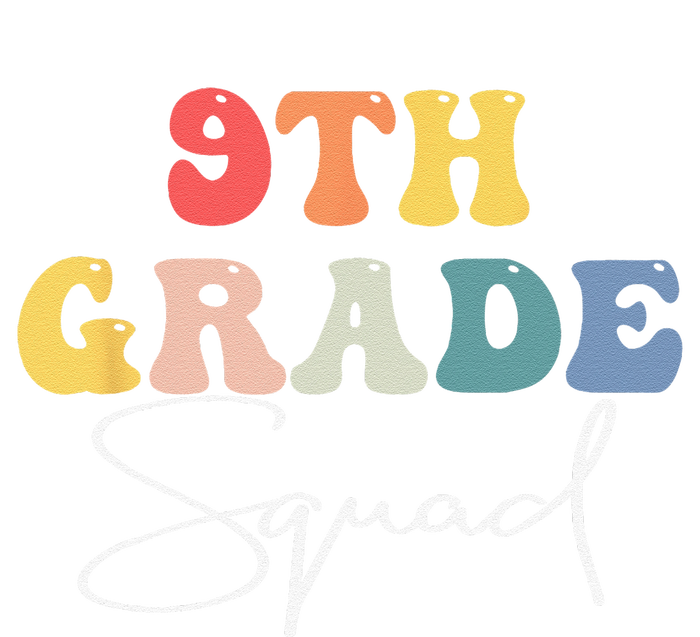 9th Grade Squad Retro Groovy Vintage First Day Of School T-Shirt