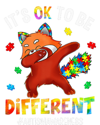 Autism Awareness Dabbing Red Panda It's Ok To Be Different T-Shirt