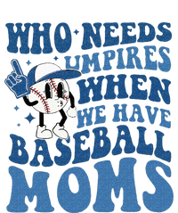 Who Needs Umpires When We Have Baseball Moms Groovy Vibes Women's Knotted Racerback Tank