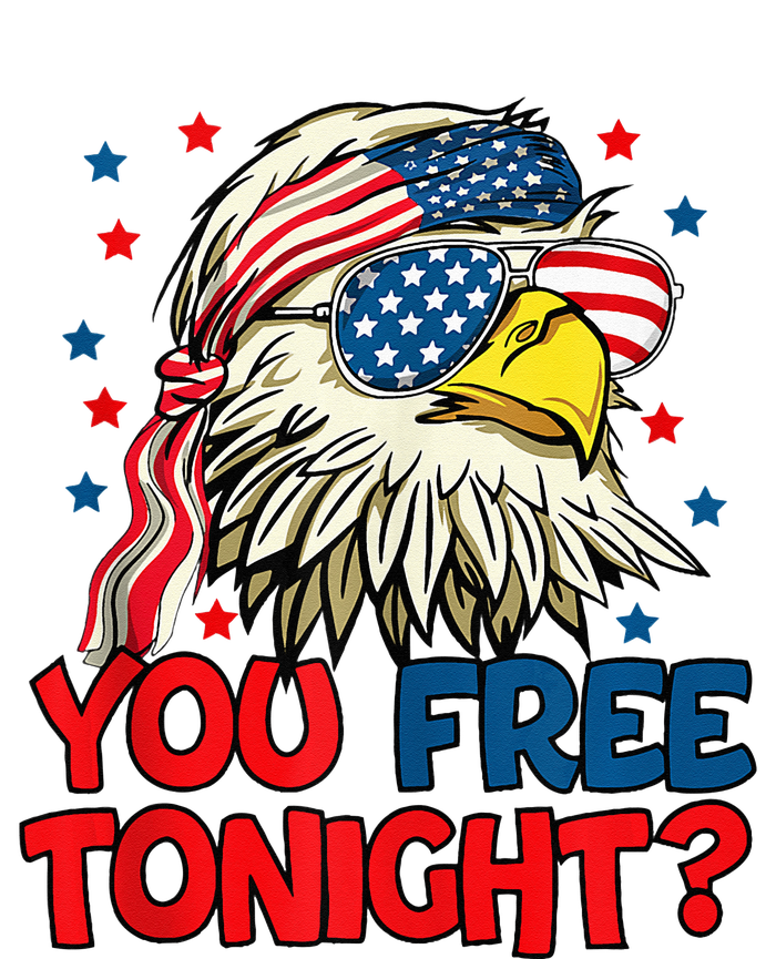 you free tonight bald eagle mullet usa flag 4th of july T-Shirt