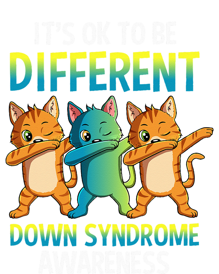 It's Ok To Be Different Dabbing Cat Down Syndrome Awareness T-Shirt