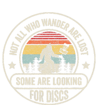 Disc Golf Basket Retro Not All Who Wander Are Lost Bigfoot V-Neck T-Shirt