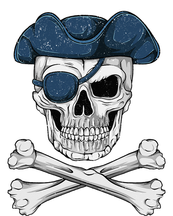 Pirate Skull Scary Halloween Crossbones Eye Patch T-Shirt