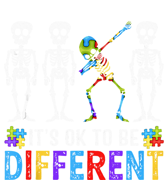 It's Ok To Be Funny Different Skeleton Autism Awareness T-Shirt