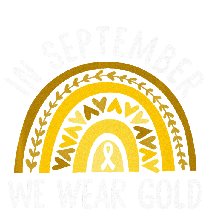 In September We Wear Gold Childhood Cancer Awareness Rainbow T-Shirt