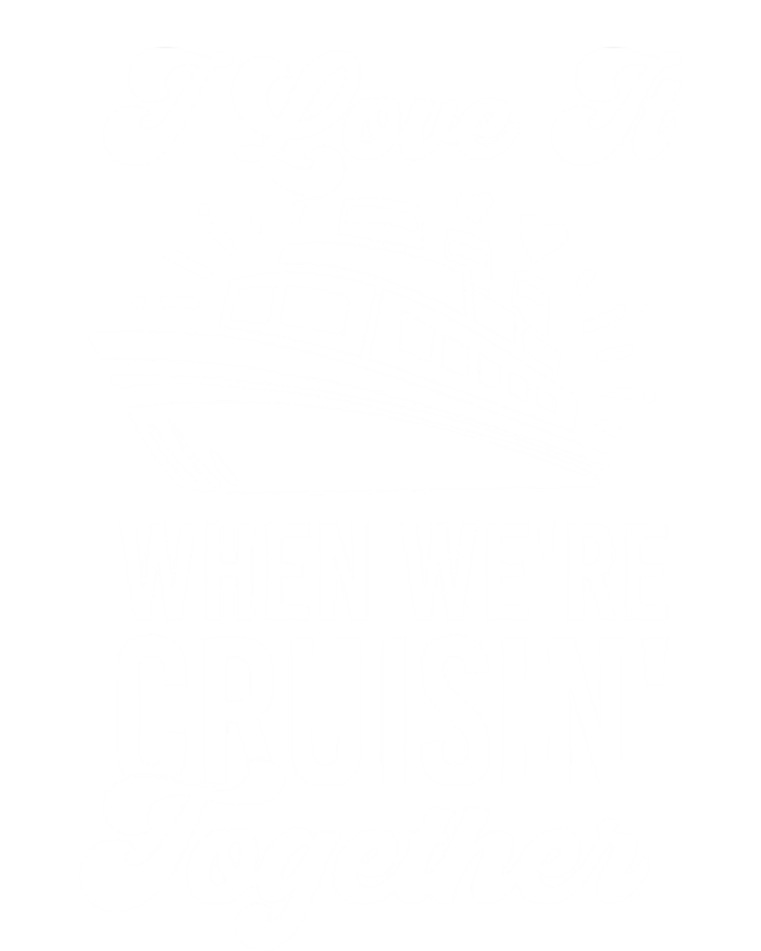 I Love It When Were Cruisin Together Family Trip Cruise Meaningful Gift Stripe Pom Pom Beanie