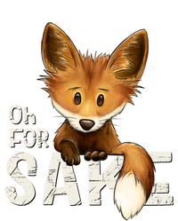 Oh For Fox Sake Funny Swearing Fox Pun Funny Gift Coaster