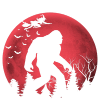 Bigfoot Blood Moon Full Moon On Halloween And Flying Witch Valucap Bio-Washed Visor