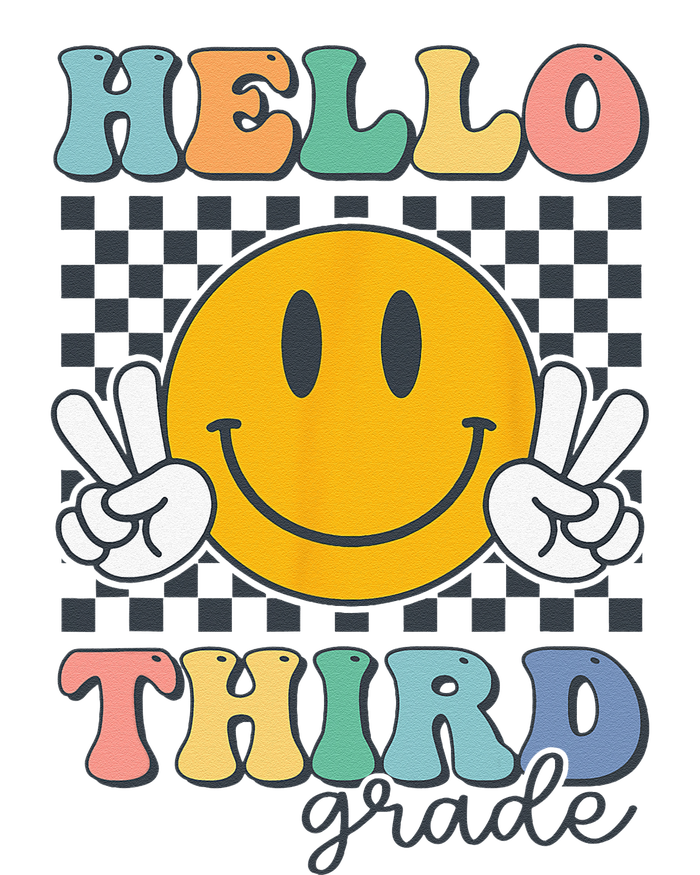 Hello Third Grade Retro Smile Team 3rd Grade Back To School Mesh Reversible Basketball Jersey Tank