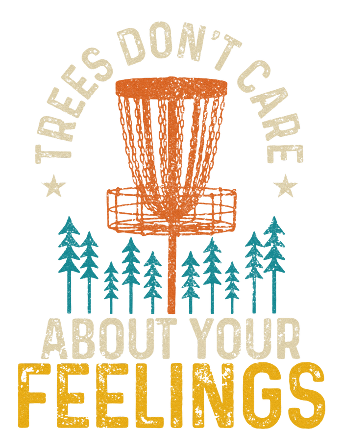 Disc Golf Trees Don't Care About Your Feelings Frolf Vintage Women's Knotted Racerback Tank