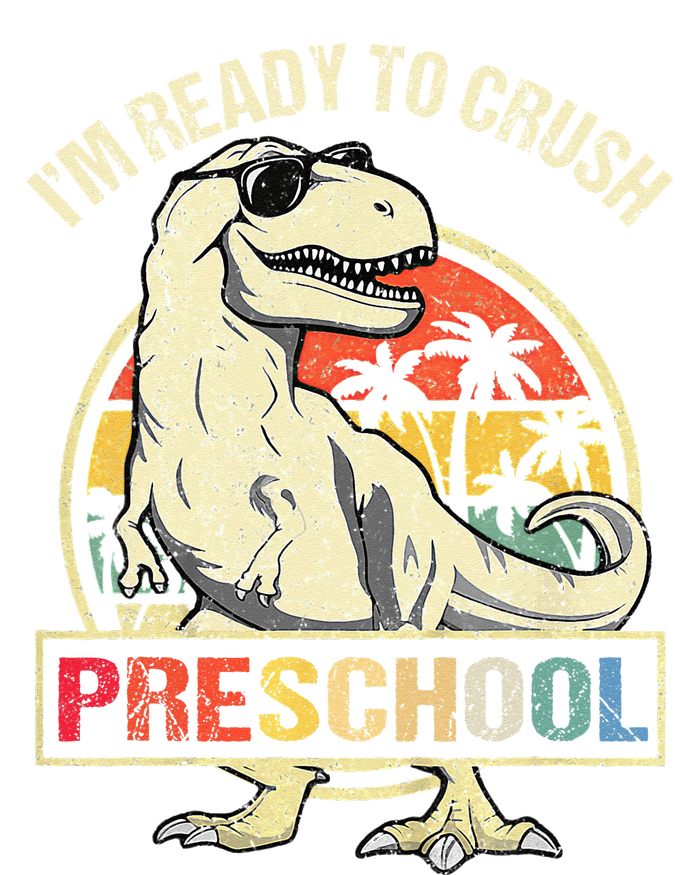 I'm Ready To Crush Preschool Dinosaur T Rex Back To School Pom Pom 12in Knit Beanie