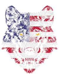 Wolf American Flag USA 4th of July Gift Wolf Lover Kids Sweatshirt