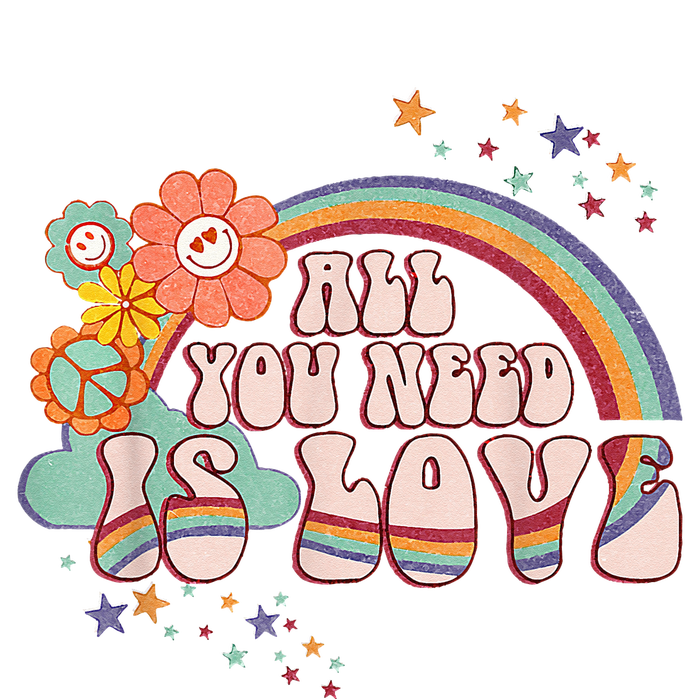 All You Need is Love Rainbow Groovy Vibes Hippie Cooling Performance Crew T-Shirt