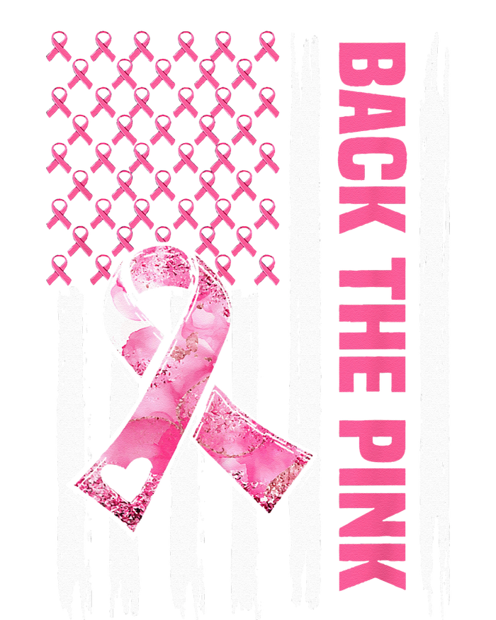 Back The Pink Warrior Flag American Breast Cancer Awareness T-Shirt