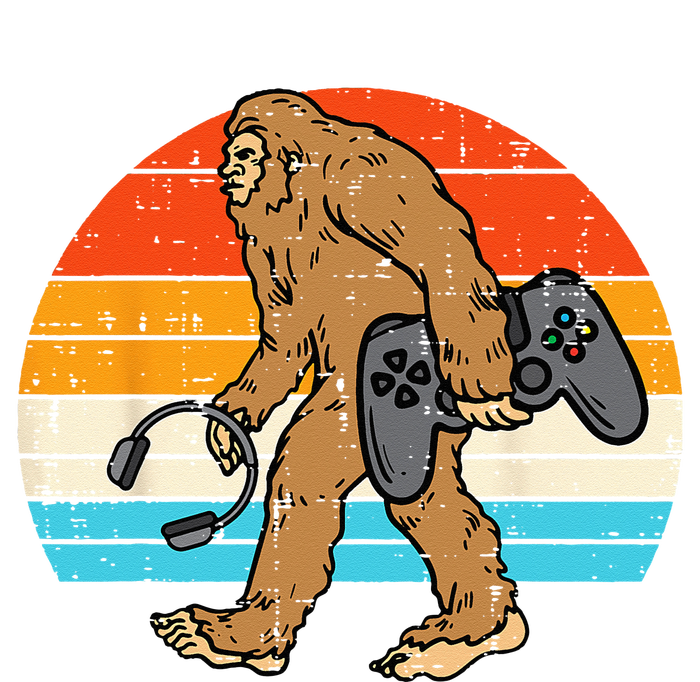 Bigfoot Sasquatch Gamer Retro Gaming T-Shirt