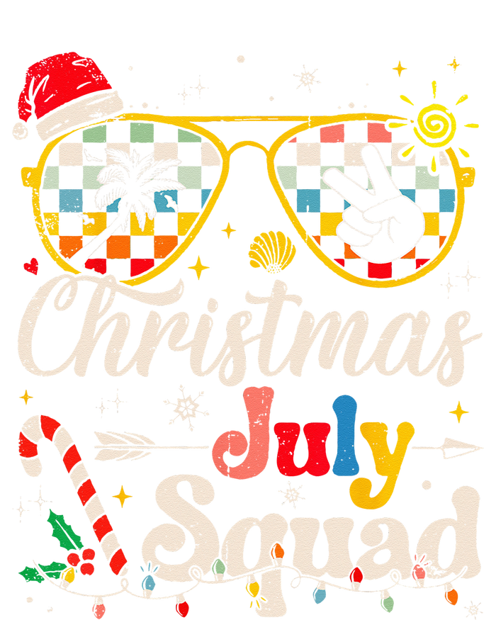 Christmas In July Squad Sunglasses Summer Beach Funny Xmas Women's Perfect Tri Rocker Tank