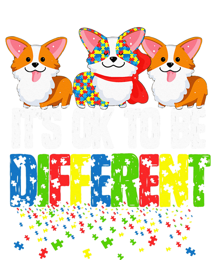 Autism Awareness Day Corgi It's Ok To Be Different Tall Sweatshirt