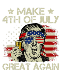 Trump Make 4th of July Great Again Merica Beer Drinking Women's V-Neck T-Shirt