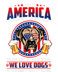 America We Love Dogs Boxer Dog and Beer 4th Of July T-Shirt