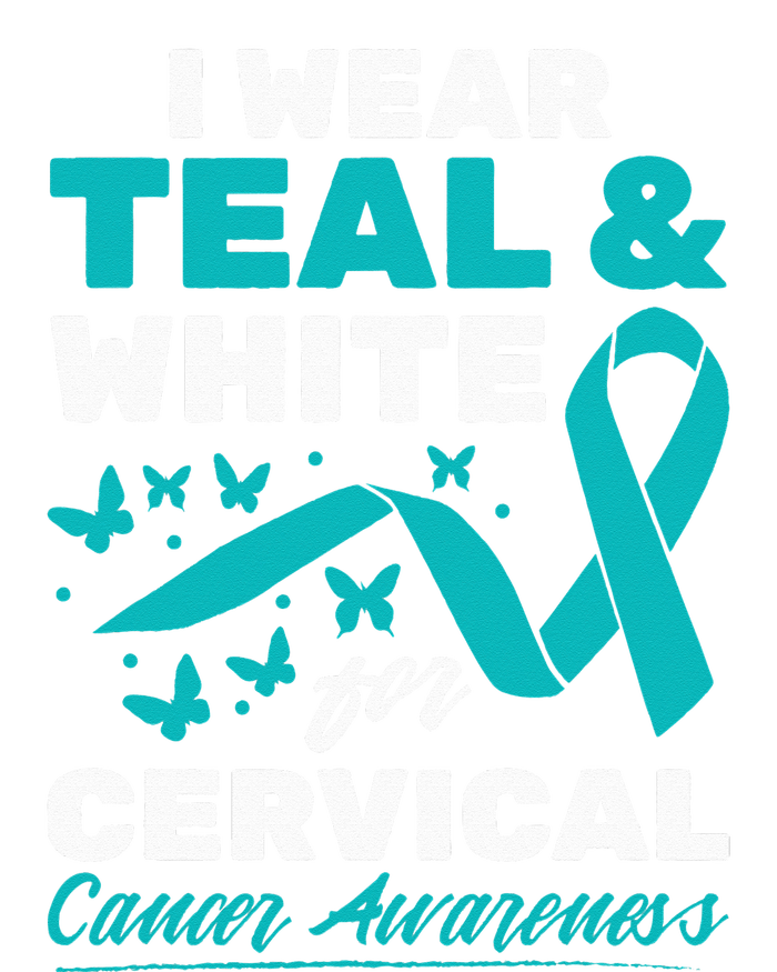 Wear Teal And White Cervical Cancer Awareness Baby Bodysuit