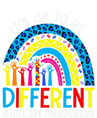 Rainbow Trendy Autism Awareness Tee It's Ok To Be Different Women's Racerback Cropped Tank