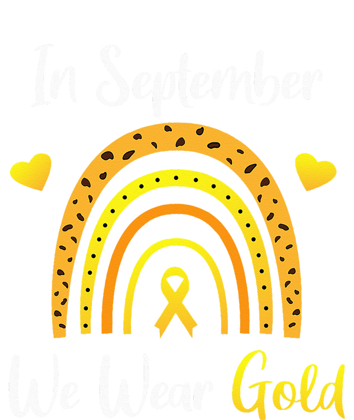 In September We Wear Gold Childhood Cancer Awareness Leopard Kids Long Sleeve Shirt