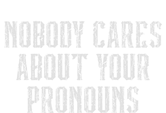 Nobody Cares About Your Pronouns Funny Vintage Striped Beanie with Solid Band