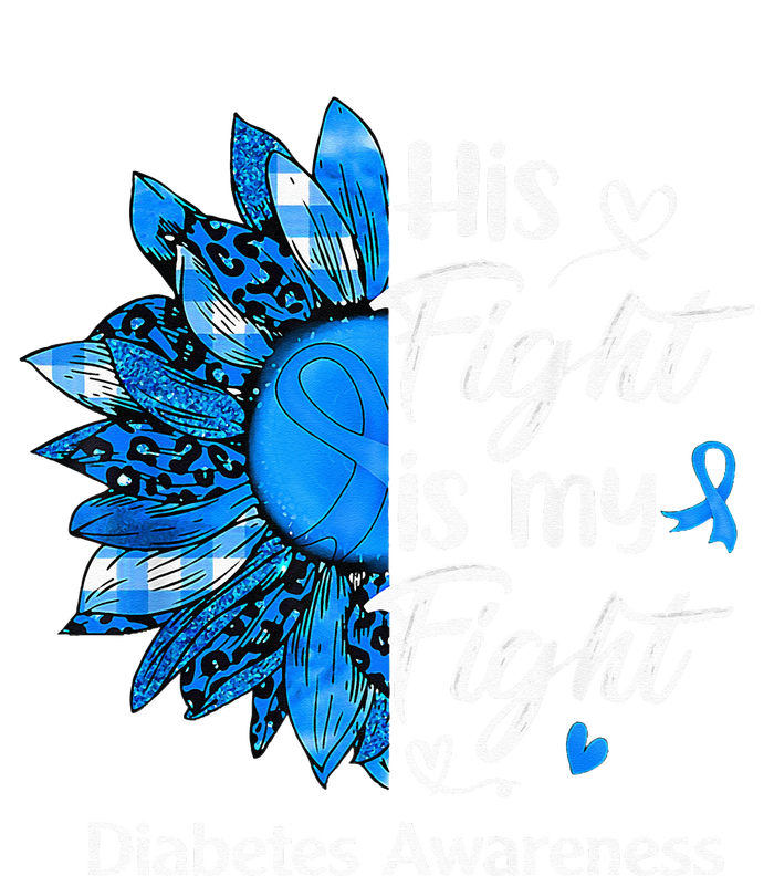 His Fight Is My Fight Sunflower Diabetes Awareness Support PosiCharge RacerMesh Polo