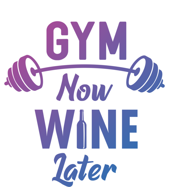 Gym Now Wine Later Funny Workout Weightlifting Barbell Cool Gift Ladies Long Sleeve Shirt