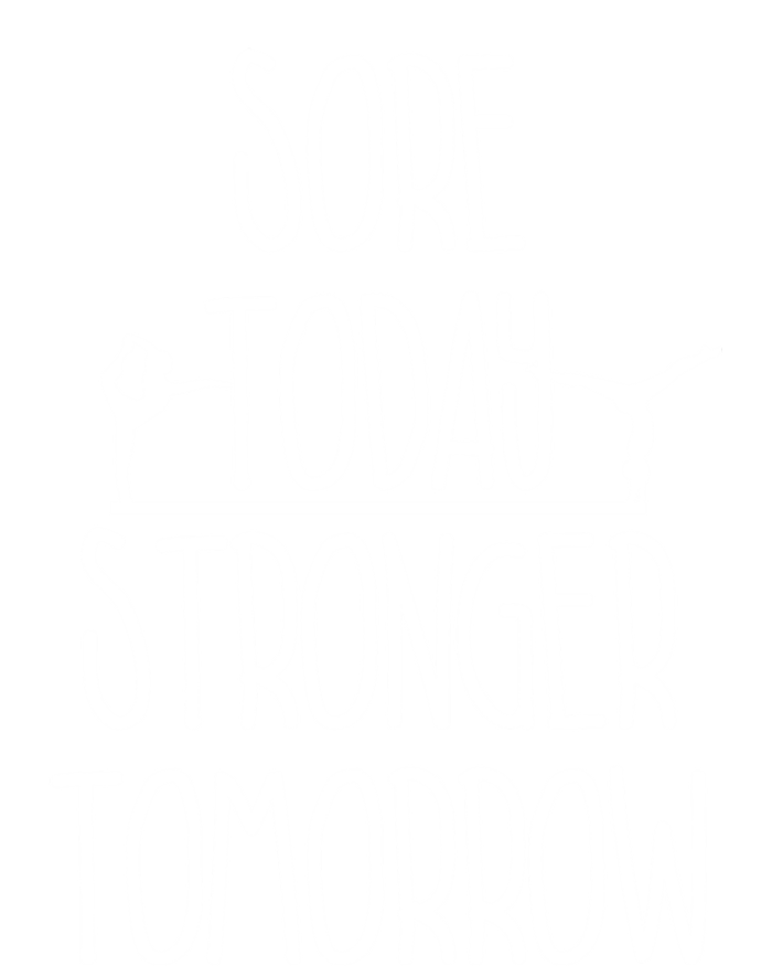 Gymnast Gift Sore Today Stronger Tomorrow Funny Gymnastics Gift Pom Pom 12in Knit Beanie