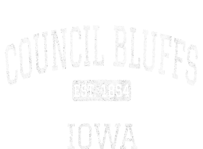 Council Bluffs Iowa IA Vintage Striped Beanie with Solid Band