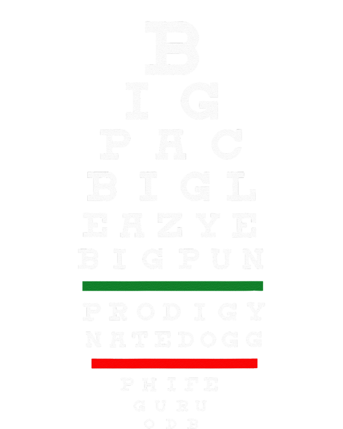 Old School Hip Hop Music Rap Legends Eye Chart 90s Hip Hop T-Shirt