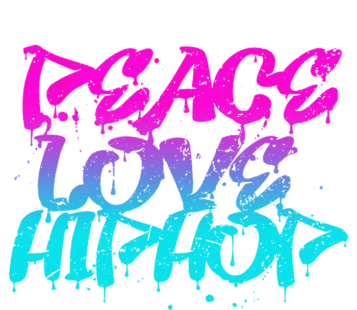 Peace Love Hip Hop Graffiti Retro Rap Music T-Shirt