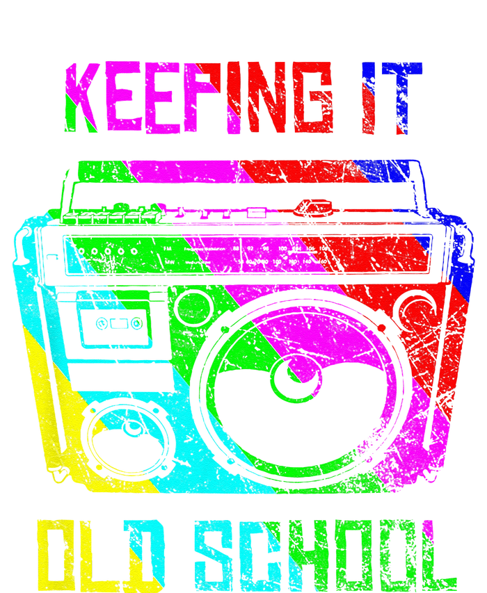 Keeping It Old School 80s 90s Portable Stereo Retro Music Cooling Performance Crew T-Shirt