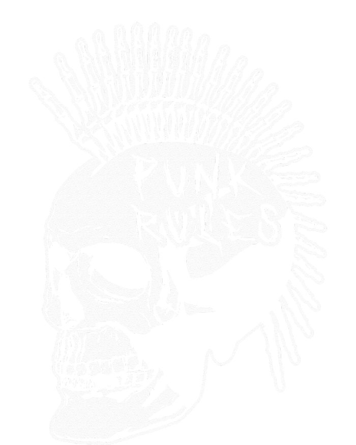 Punk Rock Rules Heavy Metal Skull Punker Rocker Mohawk Music T-Shirt