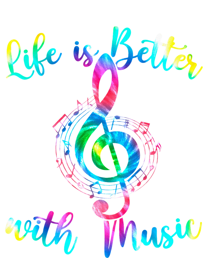 Life Is Better With Music Notes N Girl Women Musician Tall Sweatshirt