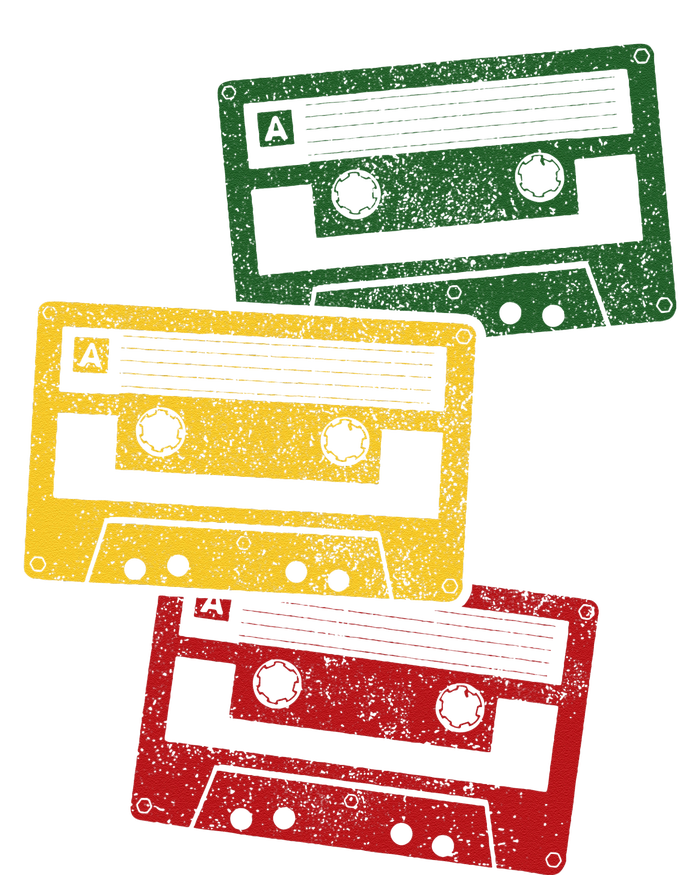 Reggae Music Cassette Tapes Vintage Retro Rastafari Rasta Hoodie