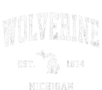 Wolverine Michigan MI Vintage Athletic Sports Design Long Sleeve Shirt