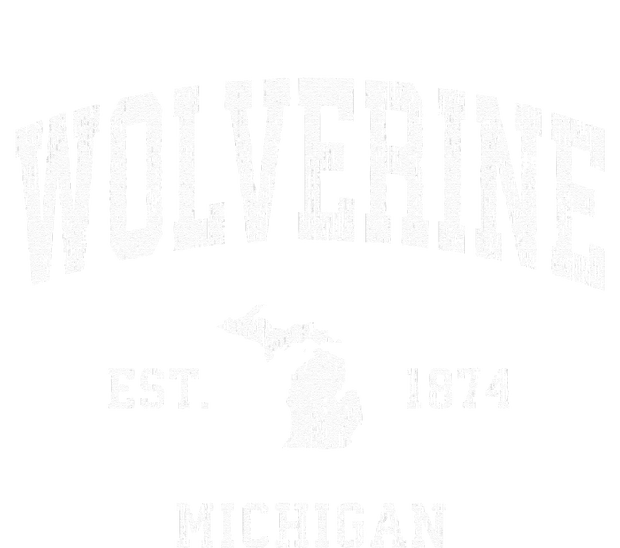 Wolverine Michigan MI Vintage Athletic Sports Design Long Sleeve Shirt