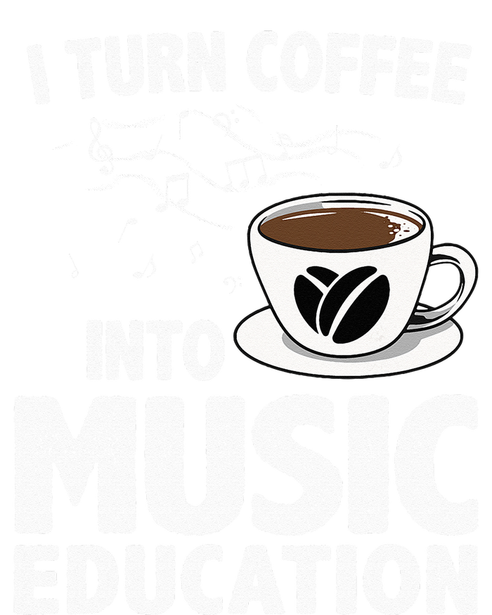 Funny Music Teacher Art For Women Men Musician Coffee Lover T-Shirt