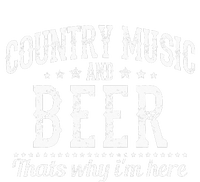 Country Music & Beer Thats Why Im Here Funny Gift Women's Knotted Racerback Tank