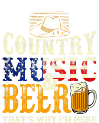 Country Music And Beer Thats Why Im Here Funny Drinking Flat Bill Trucker Hat