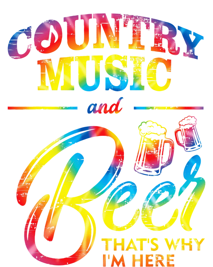 Country Music And Beer Thats Why Im Here Women Ladies Gift T-Shirt