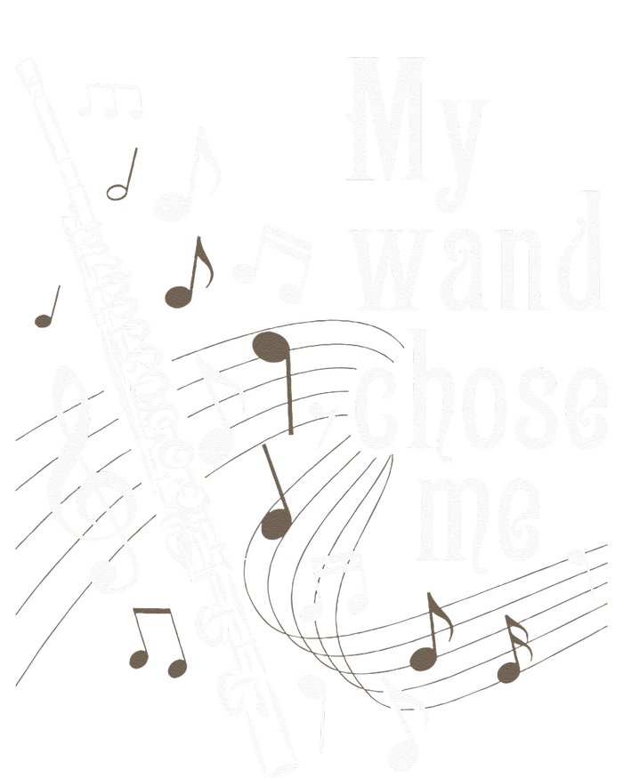 My Wand Chose Me Flute Player Flutist Marching Band Music T-Shirt